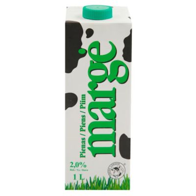 Milk MARGĖ 2%, UAT, 1 L